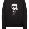 Karl Lagerfeld Tréning póló 'Ikonik'  fekete / fehér-Hungary