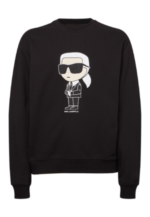 Karl Lagerfeld Tréning póló 'Ikonik'  fekete / fehér-Hungary