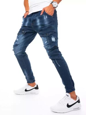 Kék férfi farmer oldalzsebes jogger Dstreet