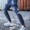 Kék oldalzsebes jogger farmer férfi nadrág Dstreet