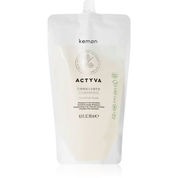 Kemon Actyva Benessere finom állagú tisztító sampon hajra 500 ml