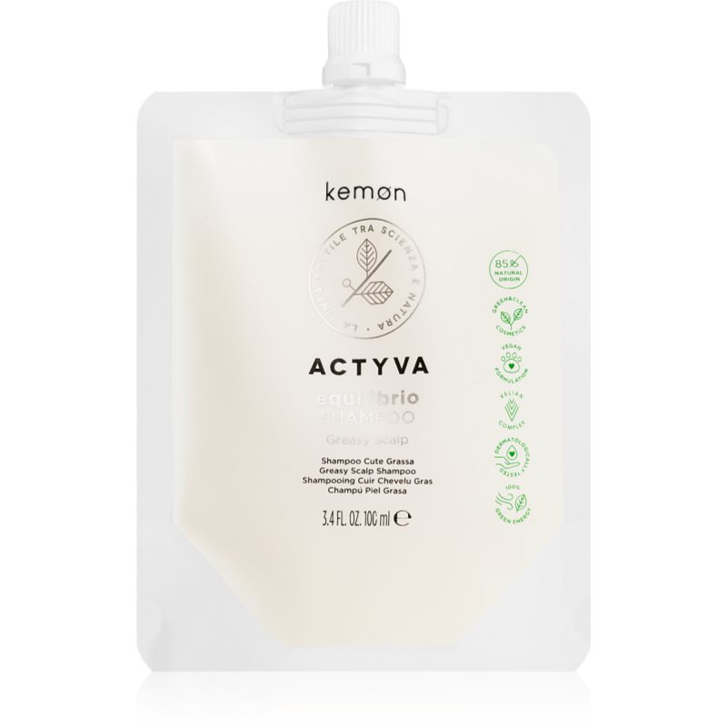 Kemon Actyva Equilibrio mélyen tisztító sampon a zsíros fejbőrre 100 ml