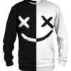 Keserédes Paris Unisex's B &W Face Pulóver S-Pc Bsp514