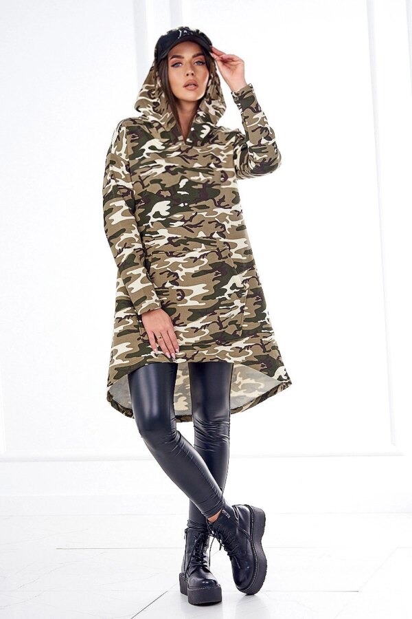 Kesi Camo dress khaki+ecru