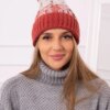 Kesi Cap with a pompom Abigail K326 black+beige