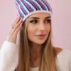 Kesi Cap with a pompom Hanna K328 white+jeans