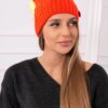 Kesi Cap with a pompom Judyta K347 orange
