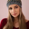 Kesi Cap with a pompom Maria K335 dark gray