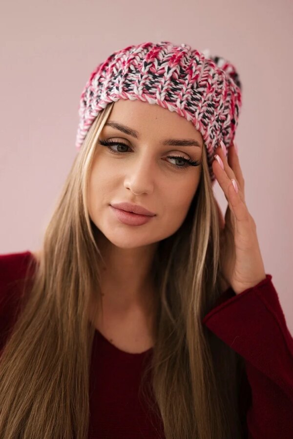 Kesi Cap with a pompom Maria K335 fuchsia