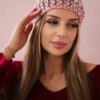 Kesi Cap with a pompom Maria K335 powdered pink