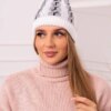 Kesi Cap with a pompom Rozalia K323 grey+white
