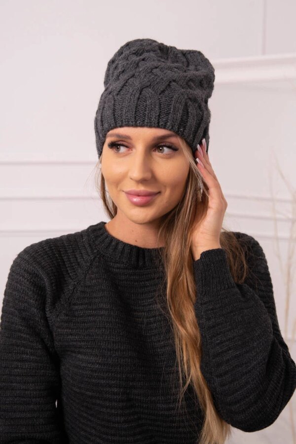 Kesi Cap with fleece Agnieszka K239 graphite
