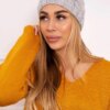 Kesi Cap with fleece Agnieszka K239 light gray