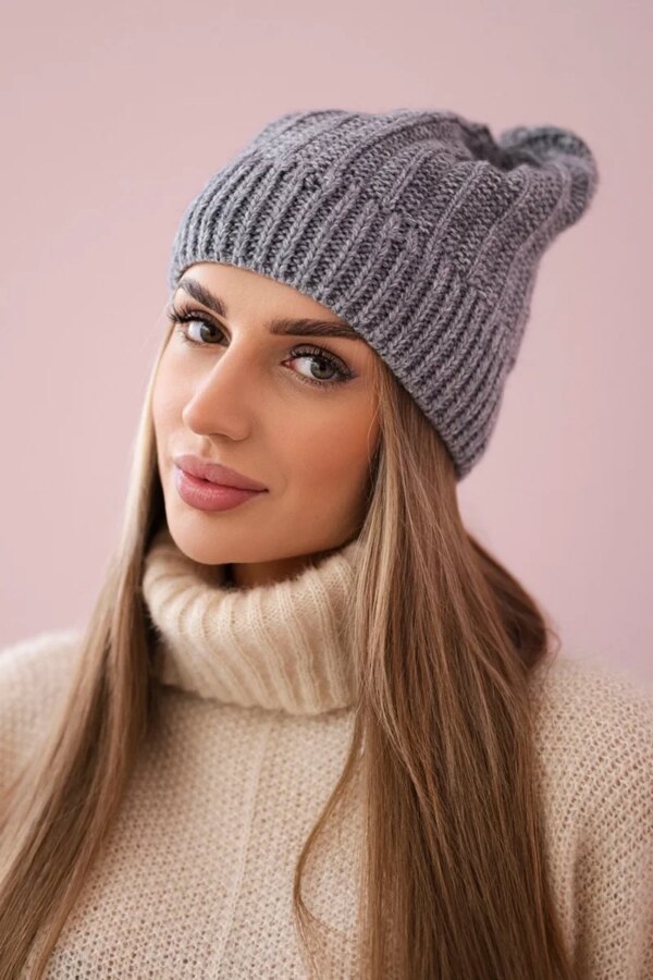 Kesi Cap with fleece Anna K238 dark gray