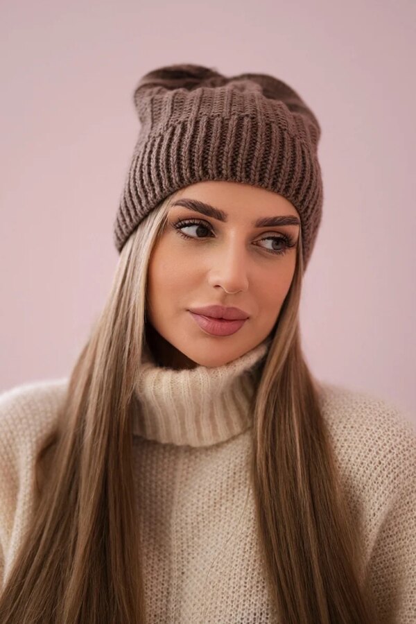 Kesi Cap with fleece Anna K238 mocca
