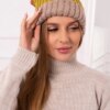 Kesi Cap with fleece Bojana K265 beige+kiwi+camel