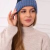 Kesi Cap with fleece Bojana K265 navy blue+turquoise+dark grey