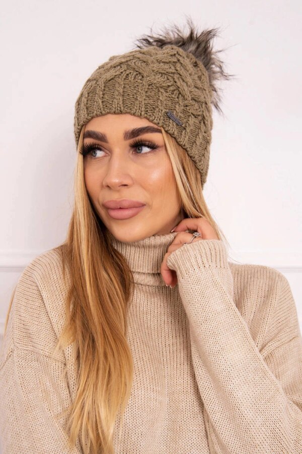 Kesi Cap with fleece Daria K217 light khaki