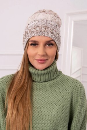 Kesi Cap with fleece Dolores K303 brown+light beige+dark beige