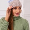 Kesi Cap with fleece Dolores K303 dark beige+blue+yellow