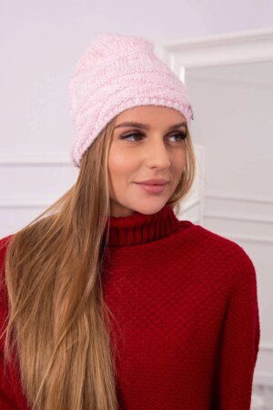 Kesi Cap with fleece Edyta K298 powdered pink