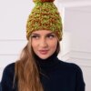Kesi Cap with fleece Fiona K275 green neon + red