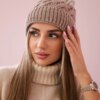 Kesi Cap with fleece Ilona K218 beige+ecru