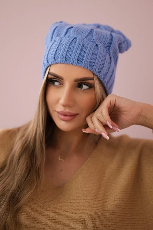 Kesi Cap with fleece Iwona K221 blue