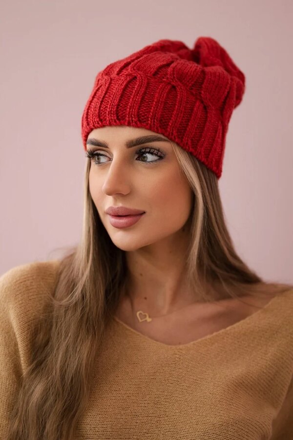 Kesi Cap with fleece Iwona K221 burgundy