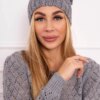 Kesi Cap with fleece Justyna K253 dark gray