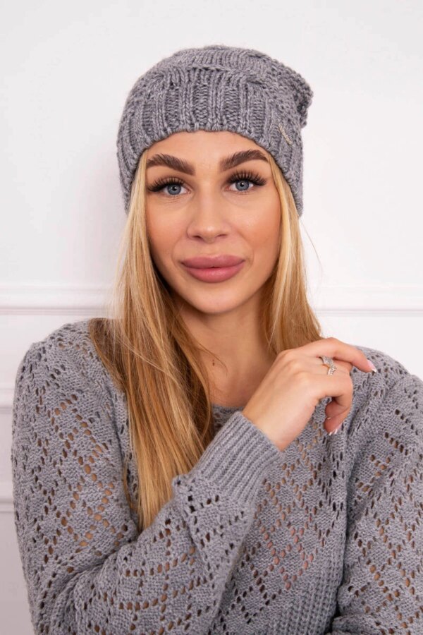 Kesi Cap with fleece Justyna K253 dark gray