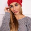 Kesi Cap with fleece Justyna K253 raspberry