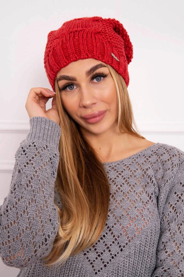 Kesi Cap with fleece Justyna K253 raspberry