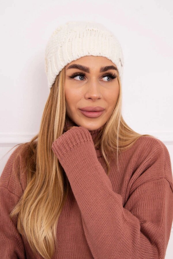 Kesi Cap with fleece Karolina K243 ecru