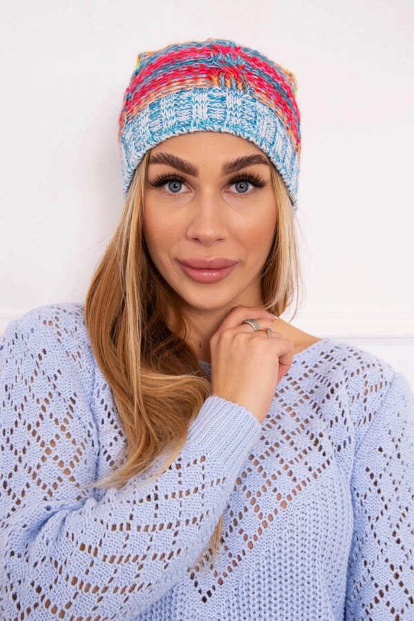 Kesi Cap with fleece Klaudia K255 yellow neon+blue