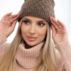 Kesi Cap with fleece Kratka K204 brown