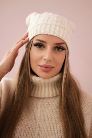 Kesi Cap with fleece Marta K231 ecru