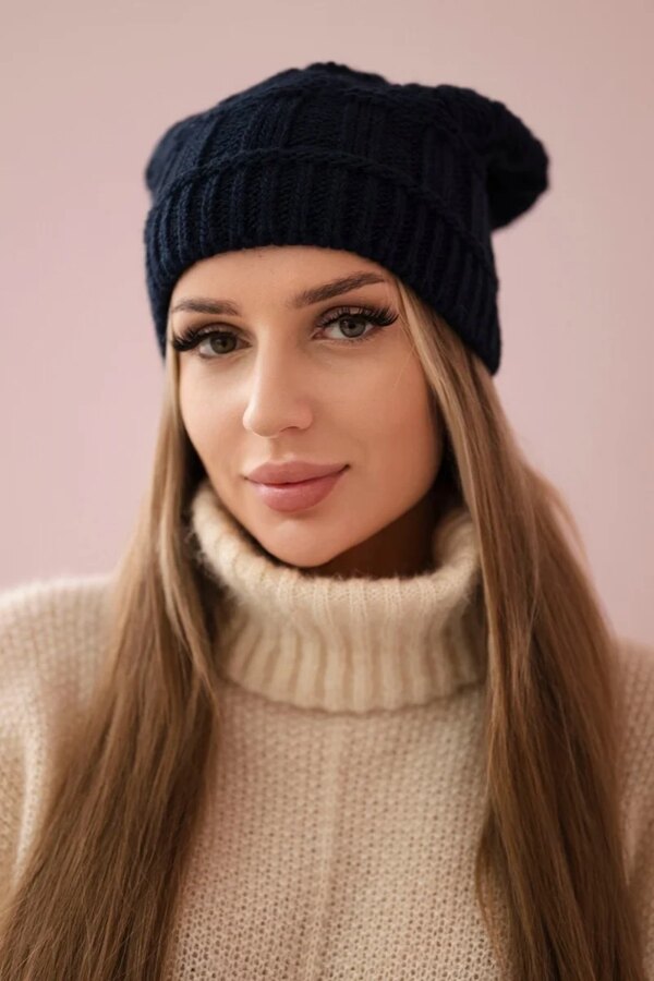 Kesi Cap with fleece Marta K231 navy blue