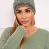 Kesi Cap with fleece Melisa K241 brown+green