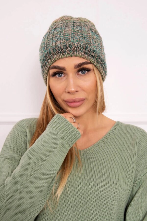 Kesi Cap with fleece Melisa K241 brown+green
