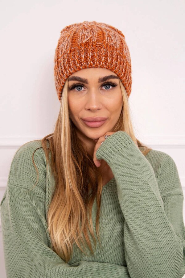 Kesi Cap with fleece Melisa K241 orange+gray