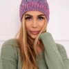 Kesi Cap with fleece Melisa K241 purple+red