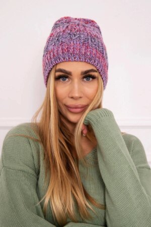 Kesi Cap with fleece Melisa K241 purple+red