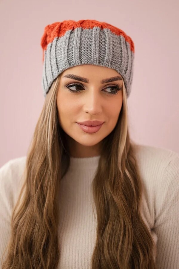 Kesi Cap with fleece Milano K203 foxy+gray