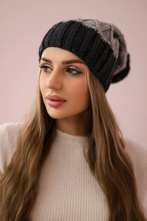 Kesi Cap with fleece Milano K203 light gray+graphite
