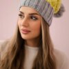 Kesi Cap with fleece Milano K203 yellow+gray