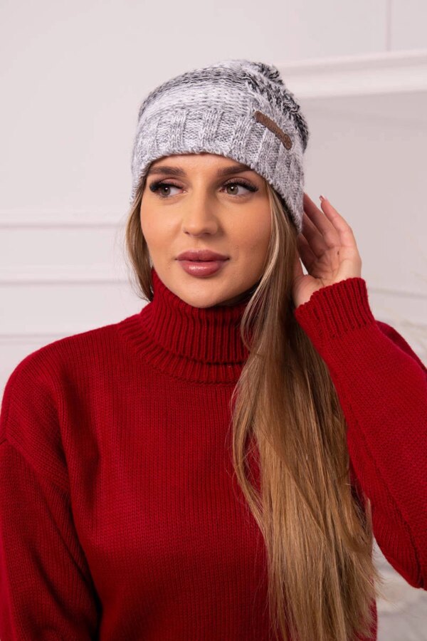 Kesi Cap with fleece Monika K256 black+grey