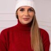 Kesi Cap with fleece Monika K256 dark beige+ecru