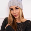 Kesi Cap with fleece Paris K212 dark pink+gray