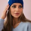 Kesi Cap with fleece Paris K212 ecru+mauve-blue